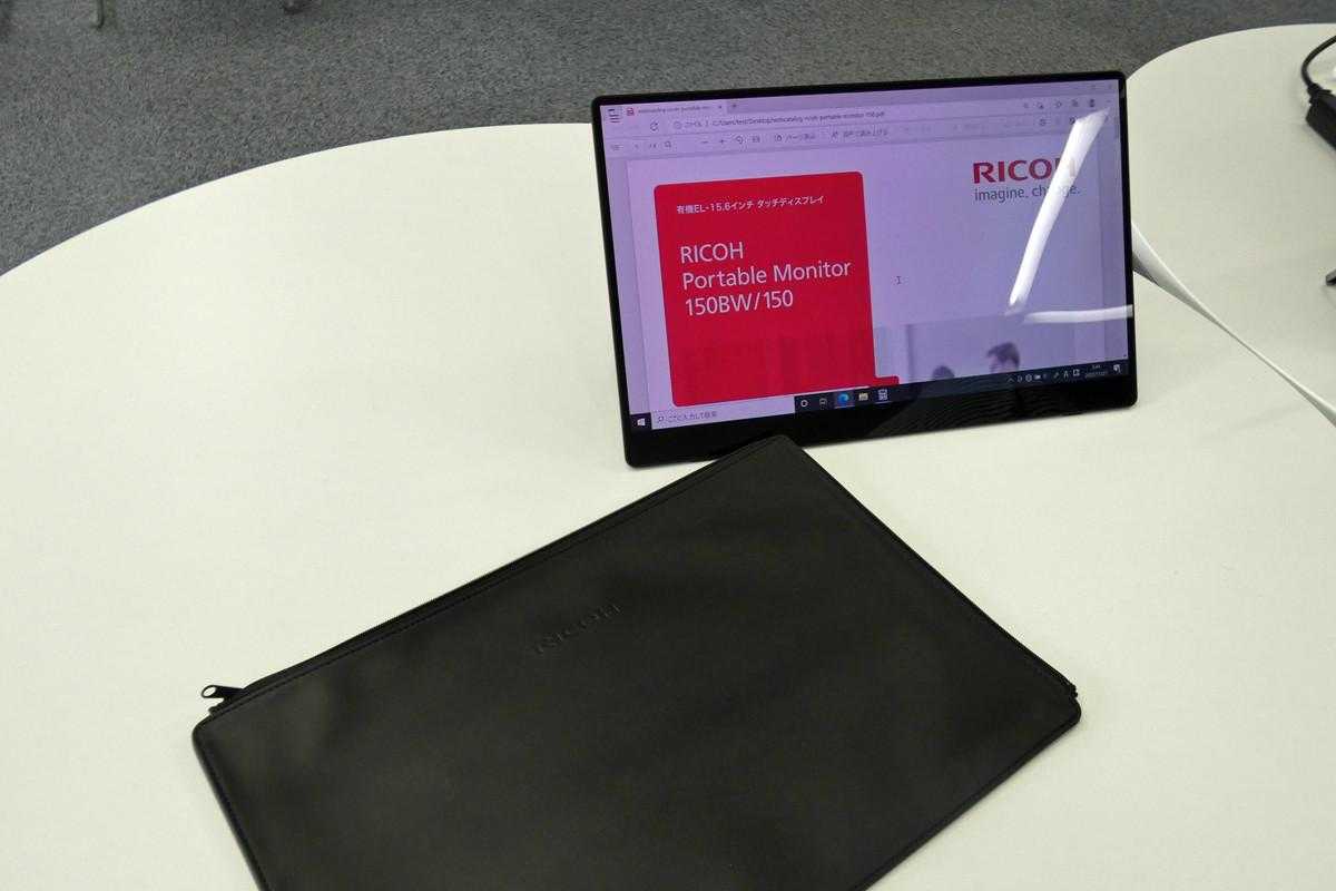 Компания Ricoh представила беспроводной сенсорный дисплей для смартфонов Ricoh Portable Monitor 150BW 3 ogp