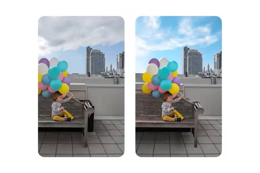 Google Photos будет использовать ИИ для изменения ваших фотографий 2 Две одинаковых фотографии с небольшими цветочными отличиями