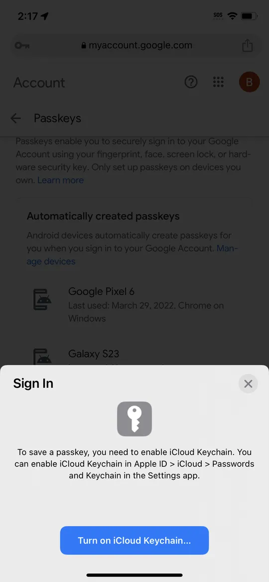 Google: как использовать ключ доступа для входа в аккаунт 8 img 8cda5c91e60e 1