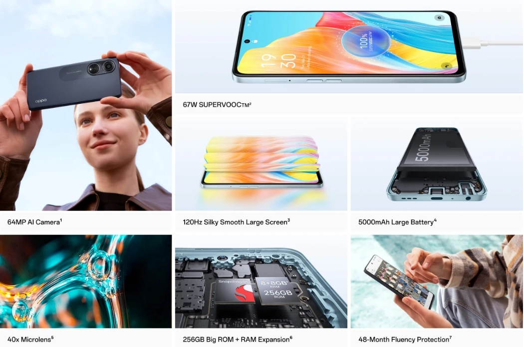 Oppo A98 5G: новый смартфон с батареей на 5000 мАч и 40-кратным зумом камеры 7