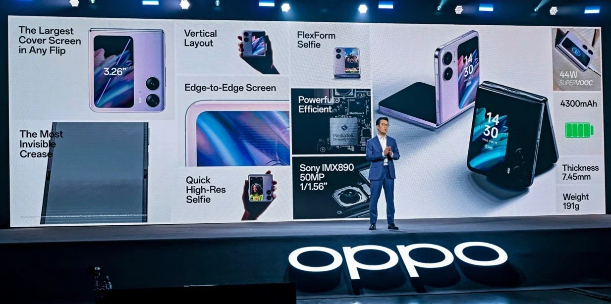 OPPO начала продажи складного смартфона Find N2 Flip в России 6 oppo find n2 flip launch 2