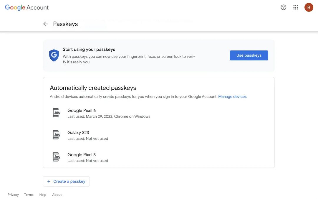 Google: как использовать ключ доступа для входа в аккаунт 6 screenshot 2023 05 05 at 2.01.27 pm