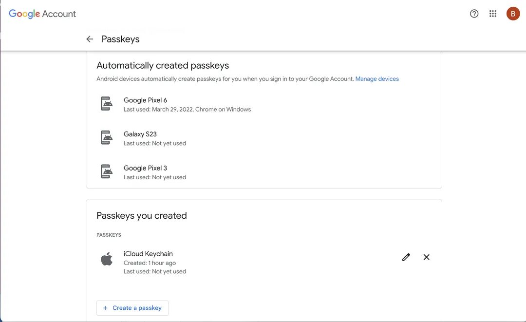 Google: как использовать ключ доступа для входа в аккаунт 9 screenshot 2023 05 05 at 5.27.24 pm