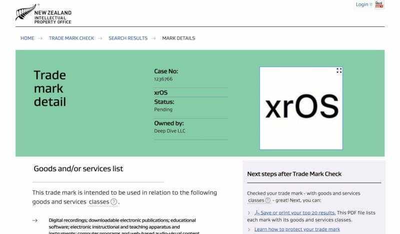 Apple официально запустила торговую марку xrOS, предназначенную для AR-гарнитуры 3 virtual reality 2