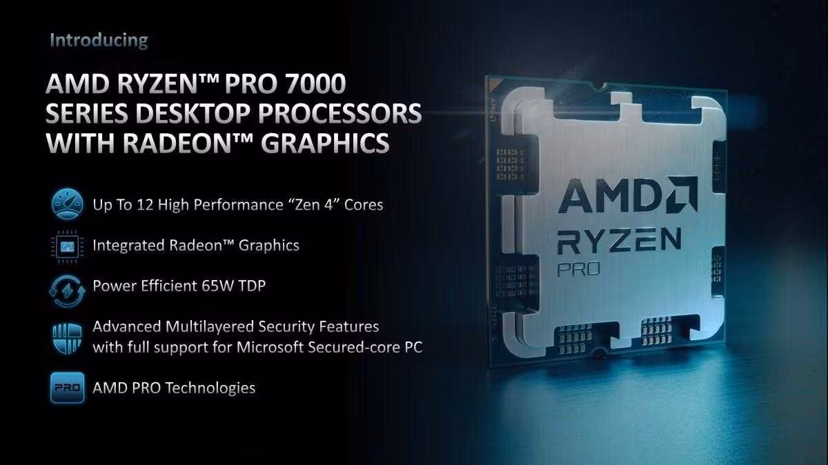 ΠΠ½ΠΎΠ½ΡΠΈΡΠΎΠ²Π°Π½Ρ ΠΏΡΠΎΡΠ΅ΡΡΠΎΡΡ AMD Ryzen ΡΠ΅ΡΠΈΠΈ PRO 7000 Π΄Π»Ρ Π±ΠΈΠ·Π½Π΅Ρ-ΠΠ ΠΈ Π½ΠΎΡΡΠ±ΡΠΊΠΎΠ² 4 AMD Ryzen