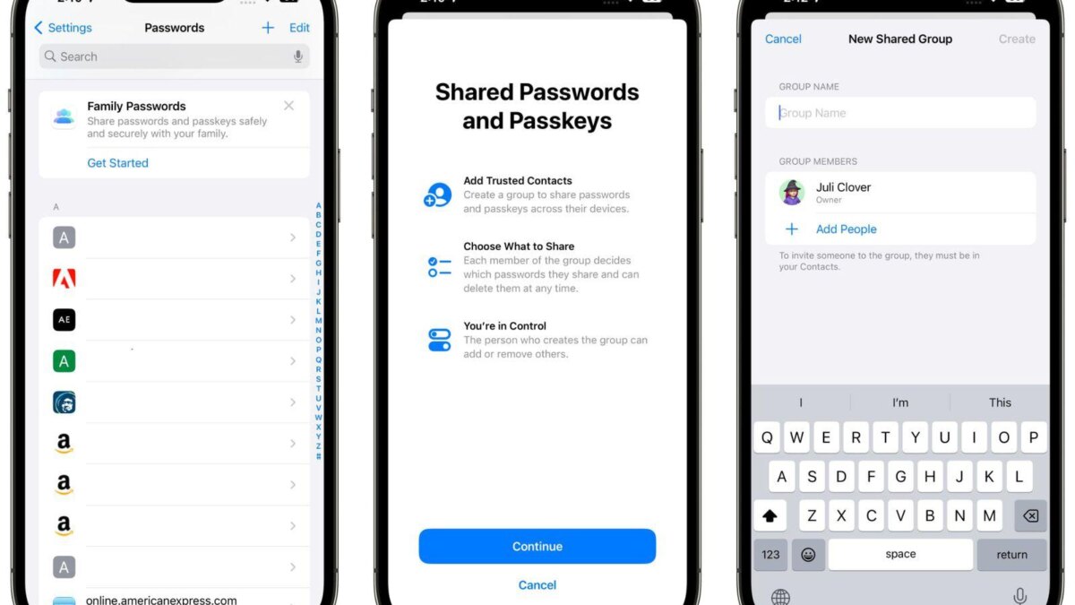 ios 17 shared passwords