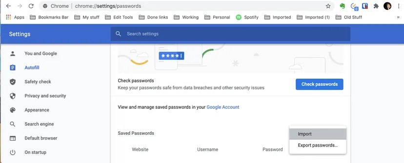 Google: как импортировать пароли в Chrome и Password Manager 11 Google