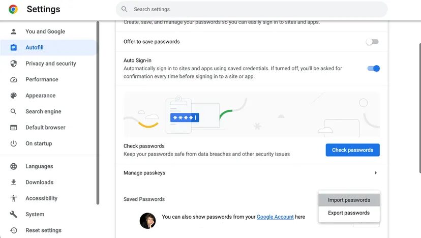Google: как импортировать пароли в Chrome и Password Manager 8 Google