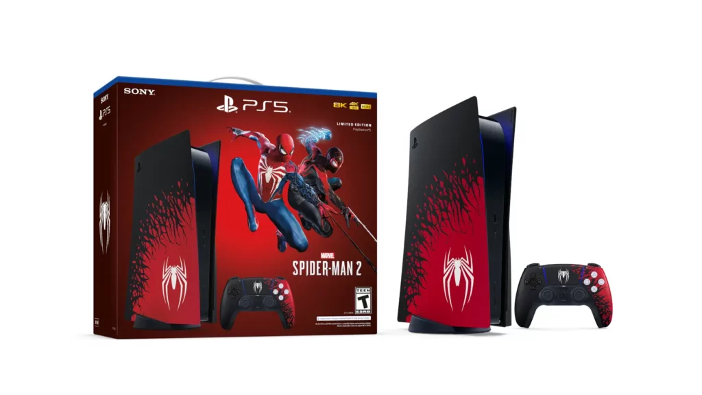 Sony представила консоль Spider-Man 2 PS5 и контроллер, а также новый трейлер 3 Sony представила консоль Spider-Man 2 PS5 и контроллер, а также новый трейлер