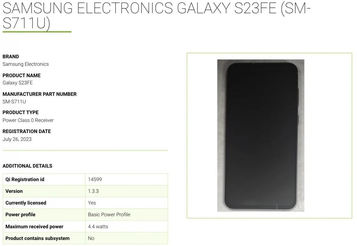 Samsung Galaxy S23 FE появился на WPC 3 Samsung