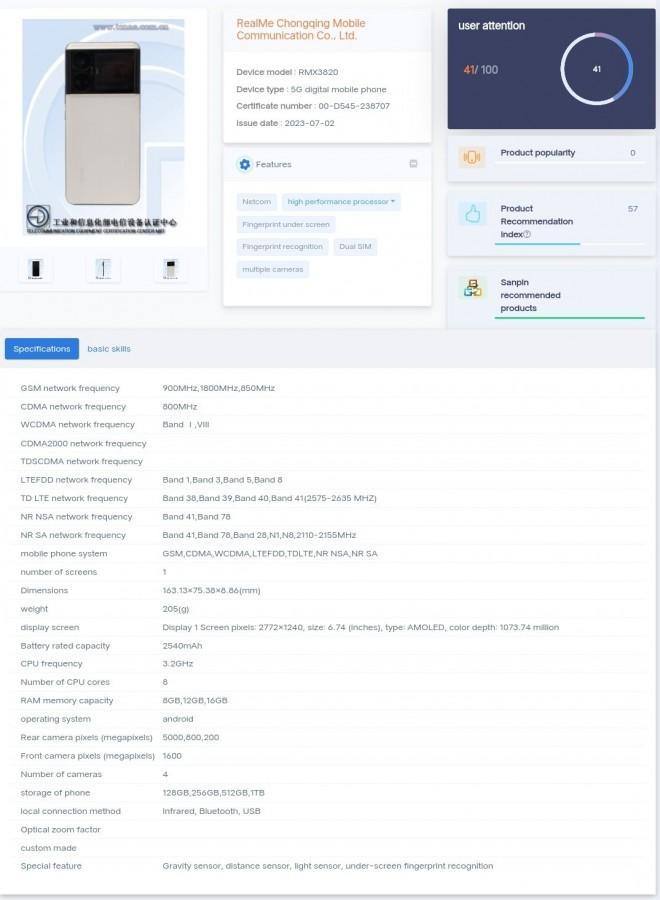 Realme GT Neo 6: утечка характеристик 6 Realme