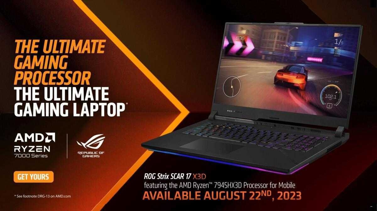AMD представила Ryzen 9 7945HX3D 7 AMD