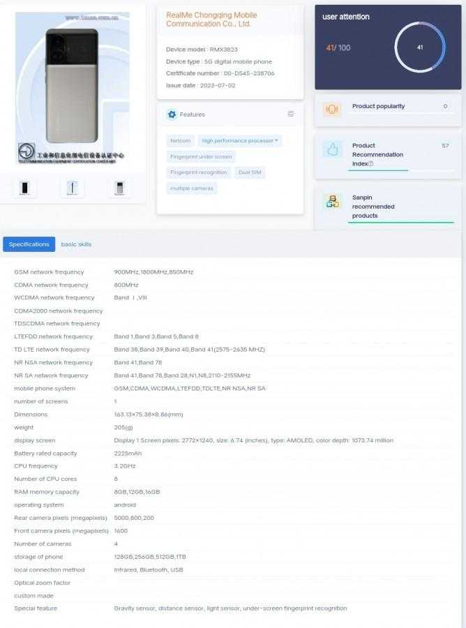 Realme GT Neo 6: утечка характеристик 7 Realme