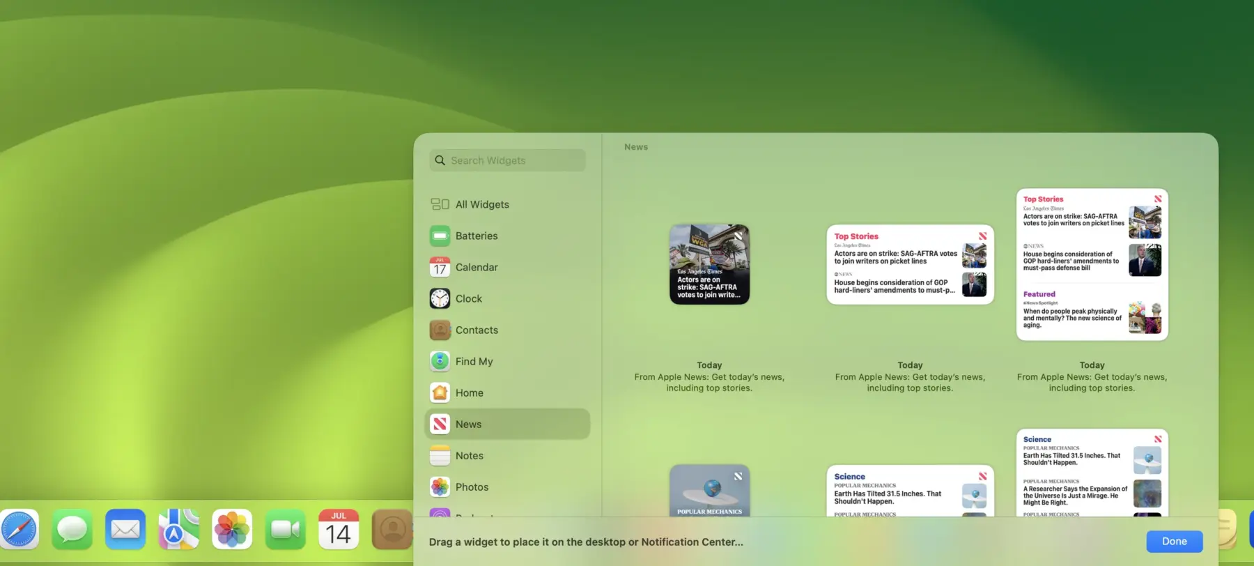 macOS Sonoma: как разместить виджеты на рабочем столе 6 macOS Sonoma