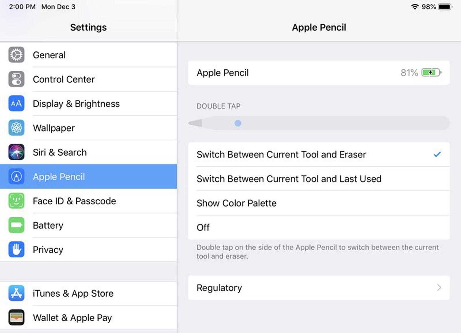 Как использовать Apple Pencil: советы для максимальной продуктивности 5 applepencilsettings