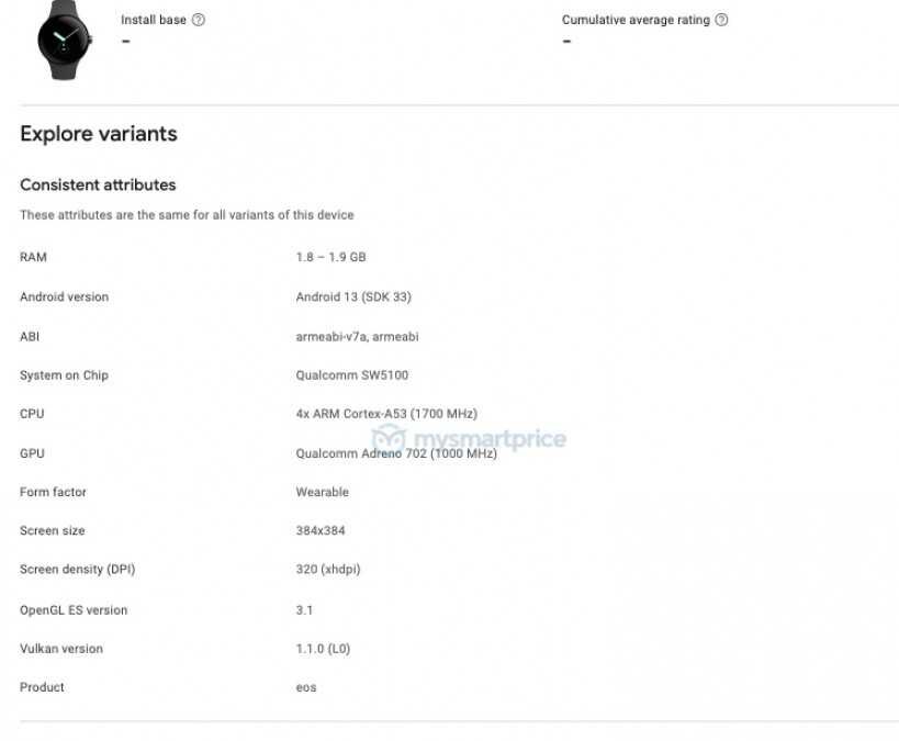 Часы Pixel Watch 2 появились на Google Play Console 5 gsmarena 002 13