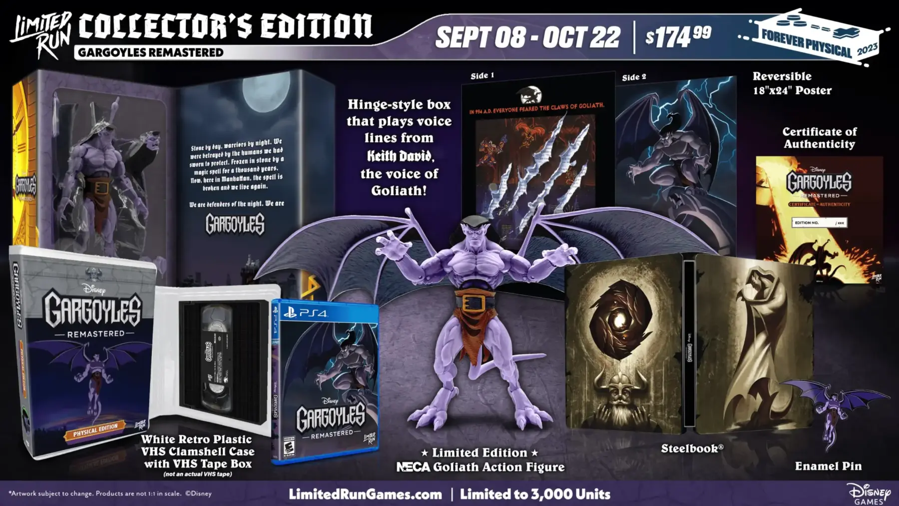 Gargoyles Remastered получил дату выхода 3 gargoyles limited run scaled