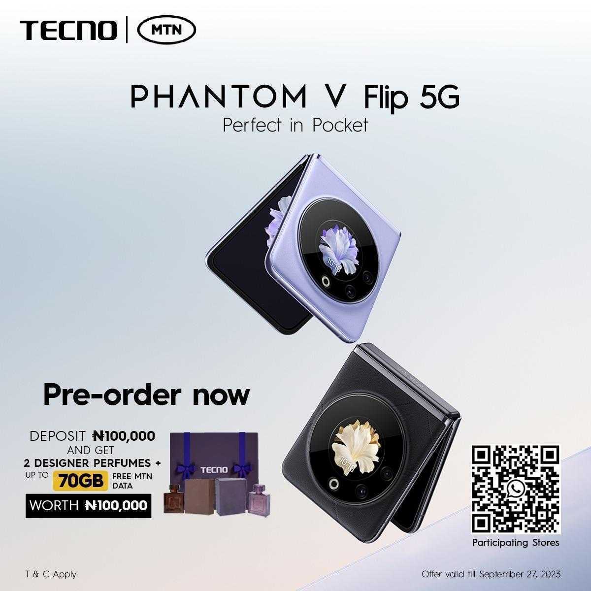 Tecno Phantom V Flip: утечка видео 5 Tecno