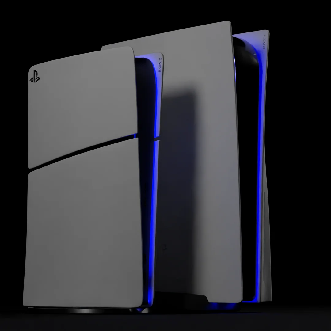 PS5 Slim сравнили с оригинальной консолью на рендере 7 ps5 slim 3d model and ps5 fat 3d model size comparison v0 uc27vncvkotb1