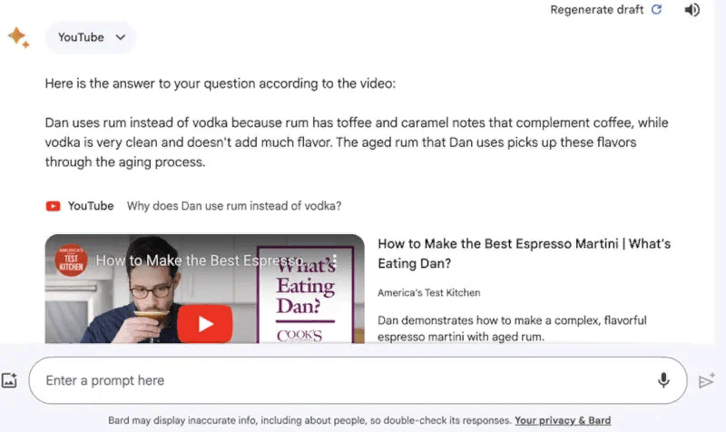 Google Bard научилcя пересказывать содержание видеороликов на платформе YouTube 5 image 154