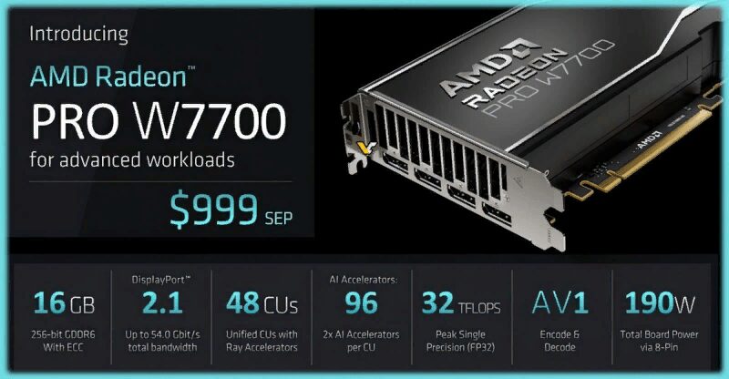 AMD выпустила профессиональную видеокарту Radeon Pro W7700 2 image 68