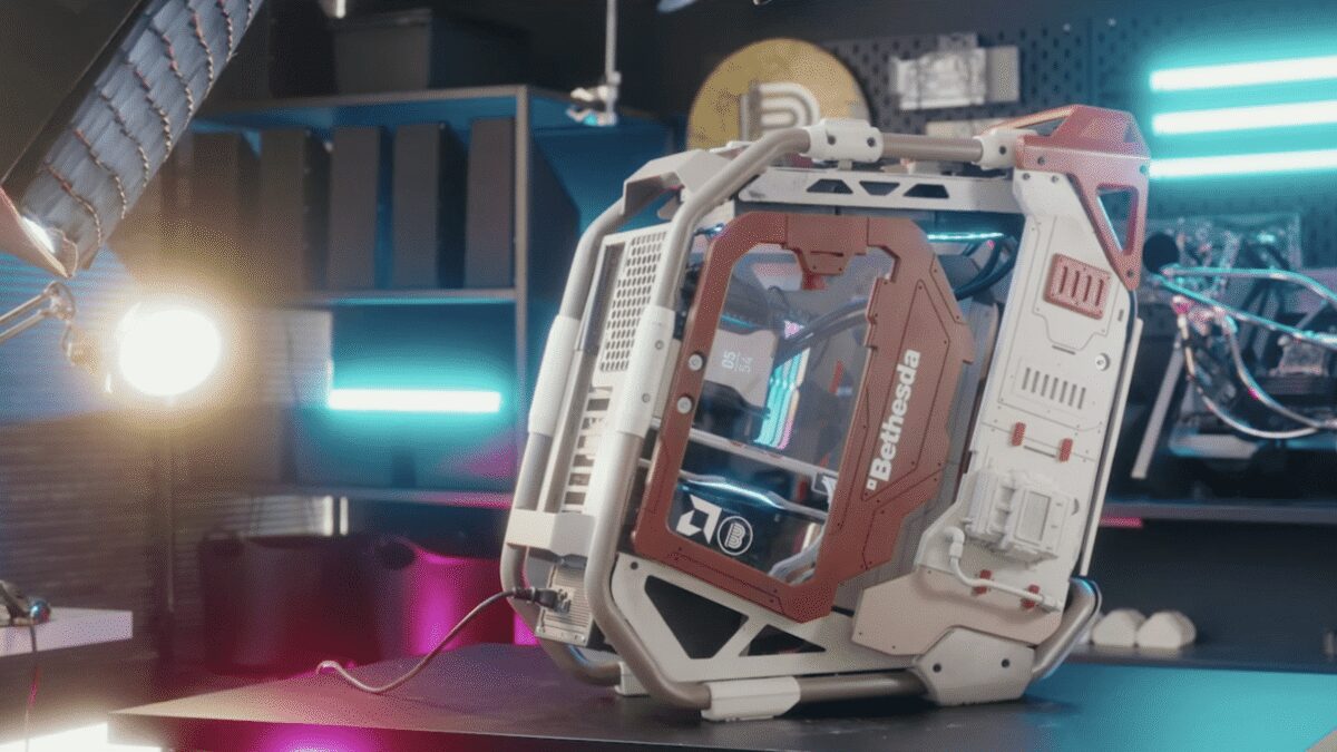 ПК-корпус Bethesda для Starfield на рабочем столе