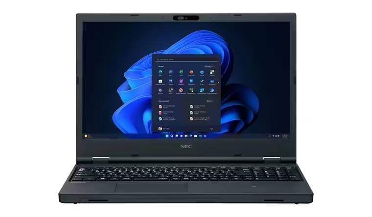 Ноутбук NEC VersaPro Type VD с открытым дисплеем и клавиатурой