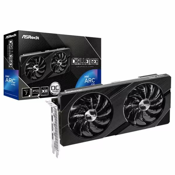 Видеокарта ASRock Challenger с двойными вентиляторами крупным планом