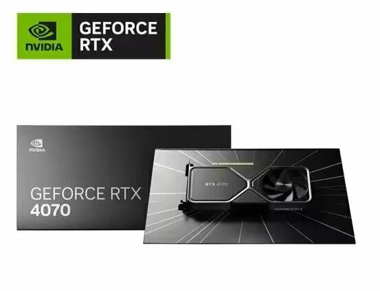 Видеокарта NVIDIA GeForce RTX 4070 в упаковке и в разрезе