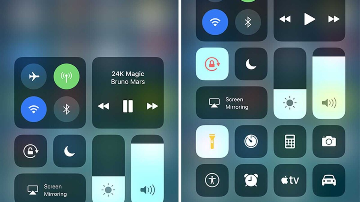 control center ios 11 one