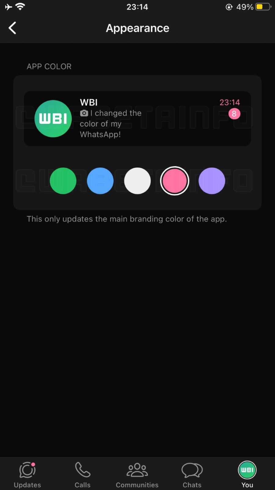 WhatsApp работает над выбором темы для приложения в последней бета-версии 5 whatsapp ios beta theme picker