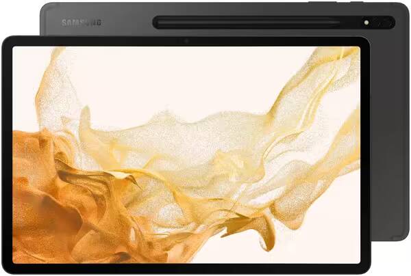 Планшет Samsung Galaxy Tab S8 с дисплеем и рамкой сбоку