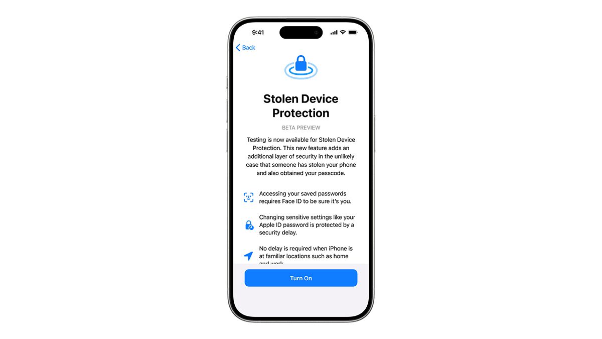 stolen device protection ios 17.3