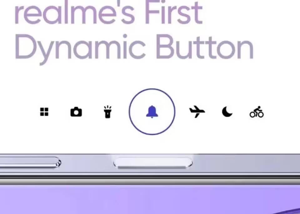 Интерфейс Realme 12 5G с динамической кнопкой вызова