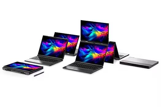 GPD выпустил ноутбук Duo с двойным вертикальным экраном 1 ноутбук GPD Duo с двумя вертикальными экранами в разложенном виде