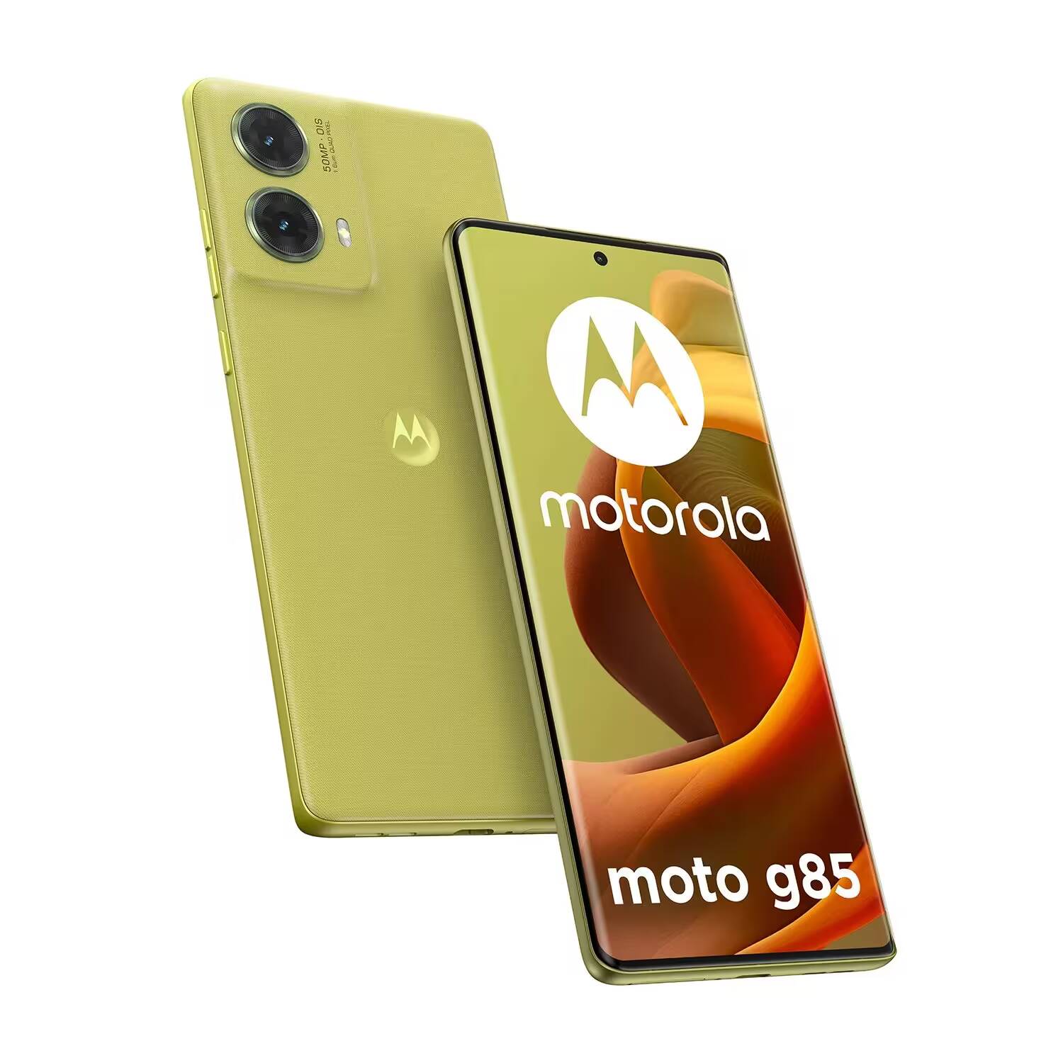 Смартфон Motorola Moto G85 с изогнутым дисплеем и светлой кожи задней панелью