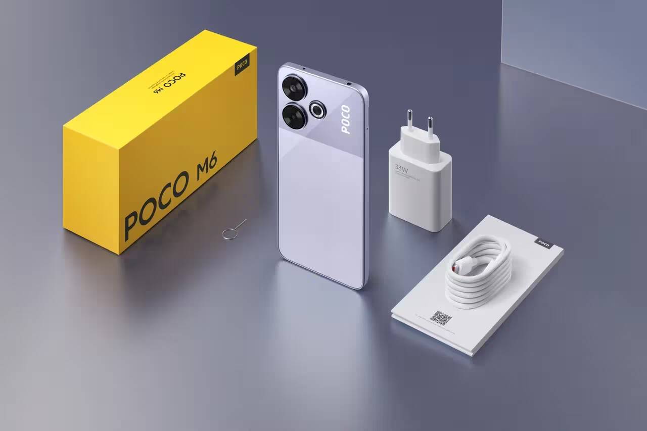 Магазинный комплект Poco M6 и его компоненты