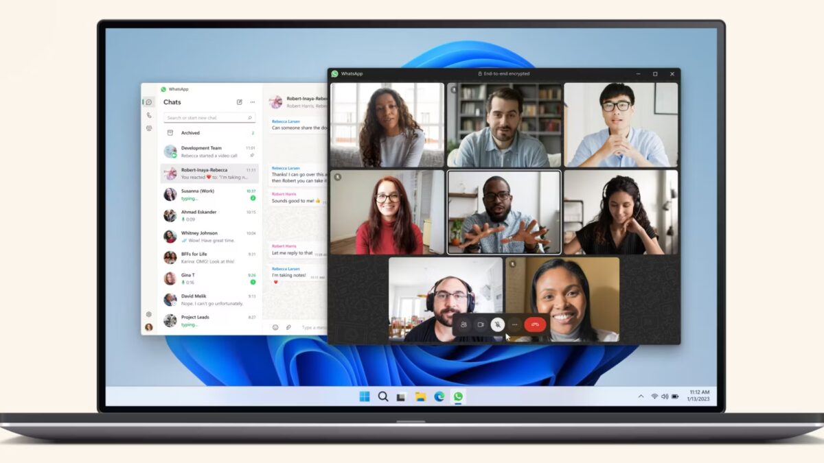 how to make a group video call on whatsapp for windows