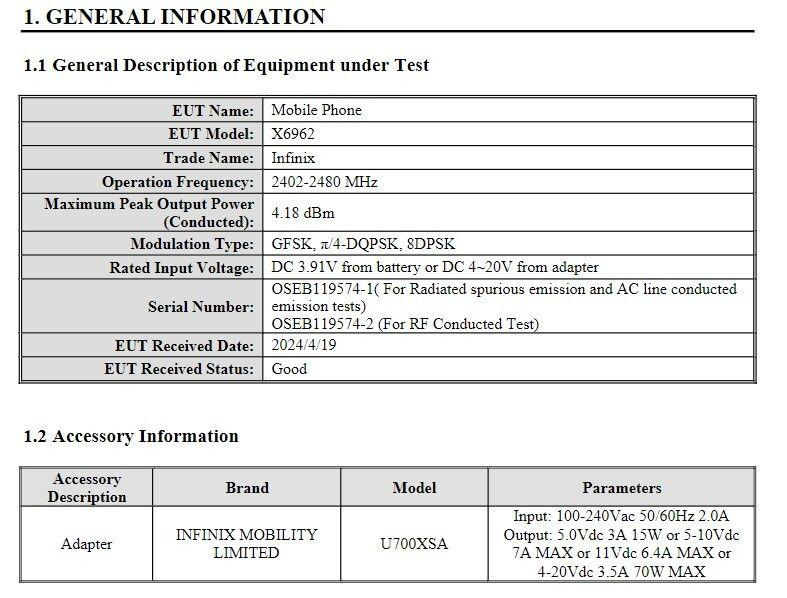 infinix zero flip fcc 4