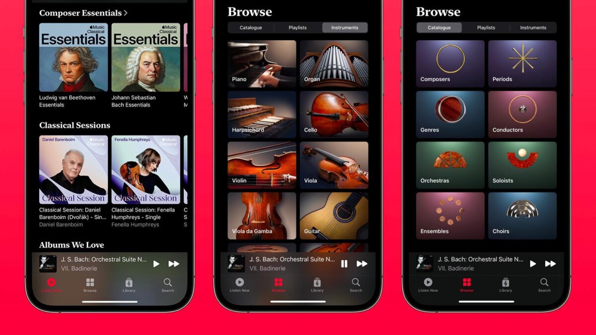 apple music classical screenshots