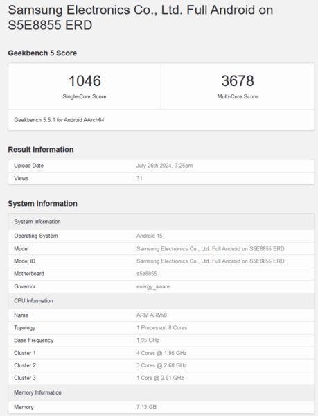 Процессор Exynos 1580 рассекречен до презентации 3 image 85