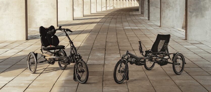 Телескопический электровелосипед Kettwiesel с сиденьями и рулем