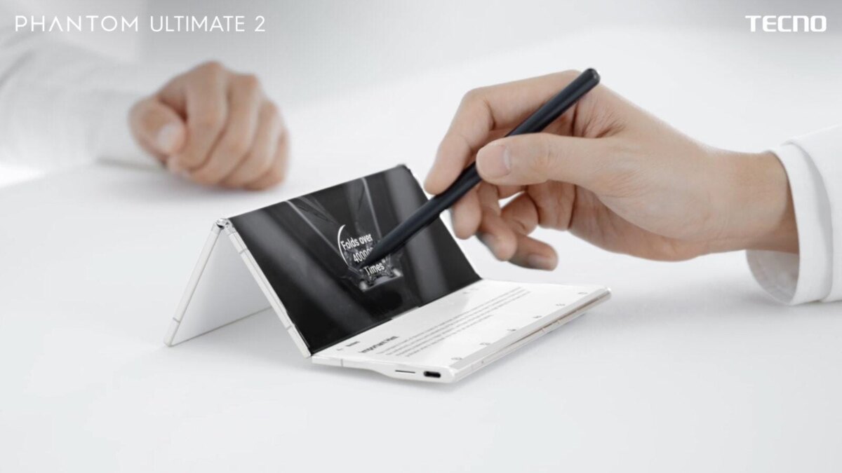 Tecno представила самый тонкий складной смартфон с тройным экраном — Phantom Ultimate 2 7 4 2