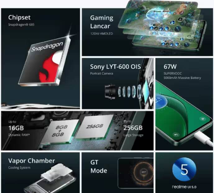 Процессор Snapdragon 685 с логотипом на чипе