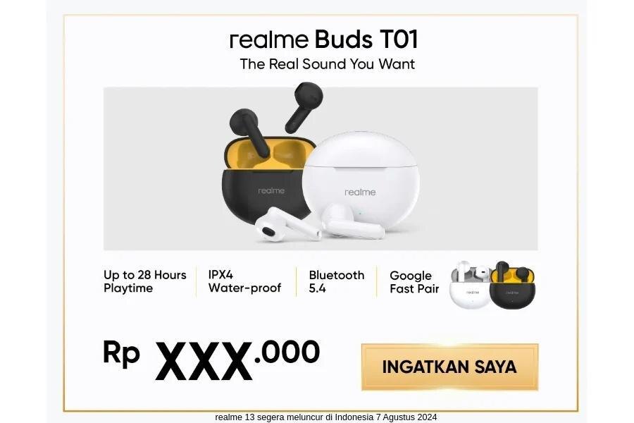 Объявлена дата анонса смартфона realme 13 4G и наушников Buds T01 7