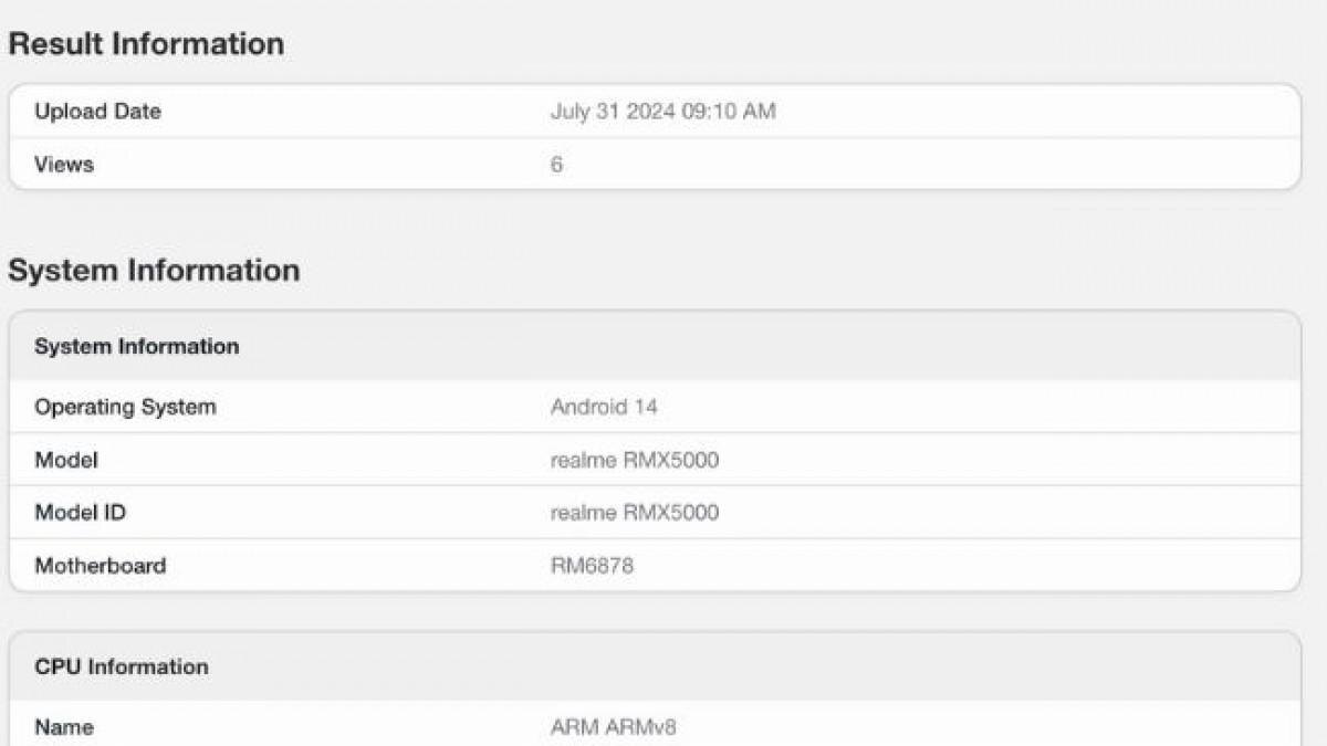Realme 13+ появился на Geekbench с Dimensity 7300 3 Realme 13+