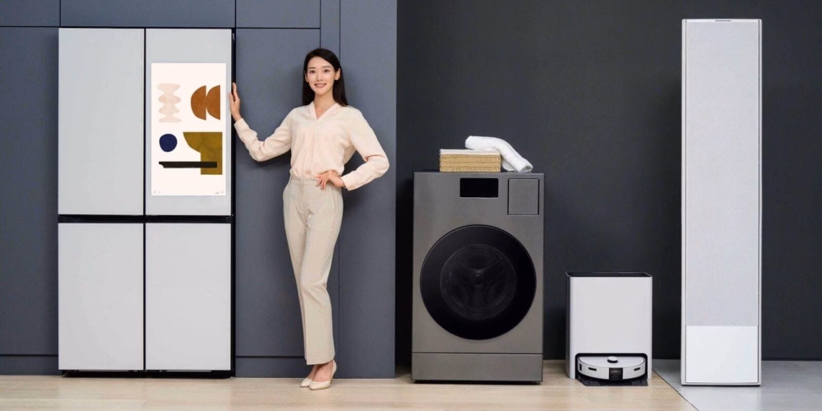 Samsung добавляет голосового помощника Bixby в бытовую технику Bespoke AI 1 samsung bespoke ai family hub refrigerator washing machine ai steam robot vacuum air dresser