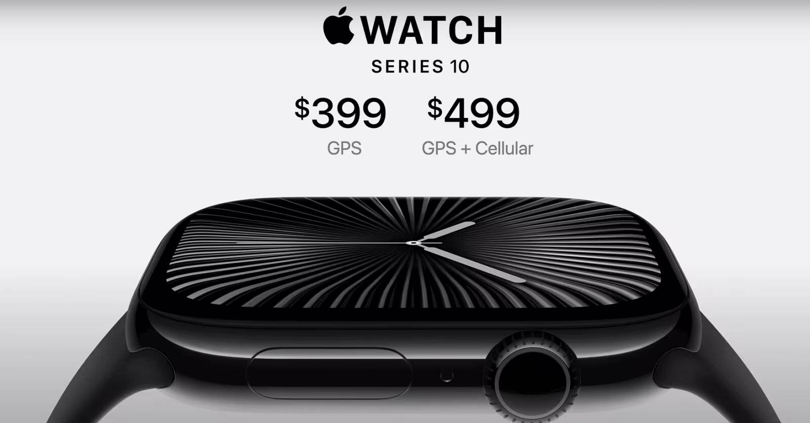Умные часы Apple Watch Series 10 черная рамка дисплей