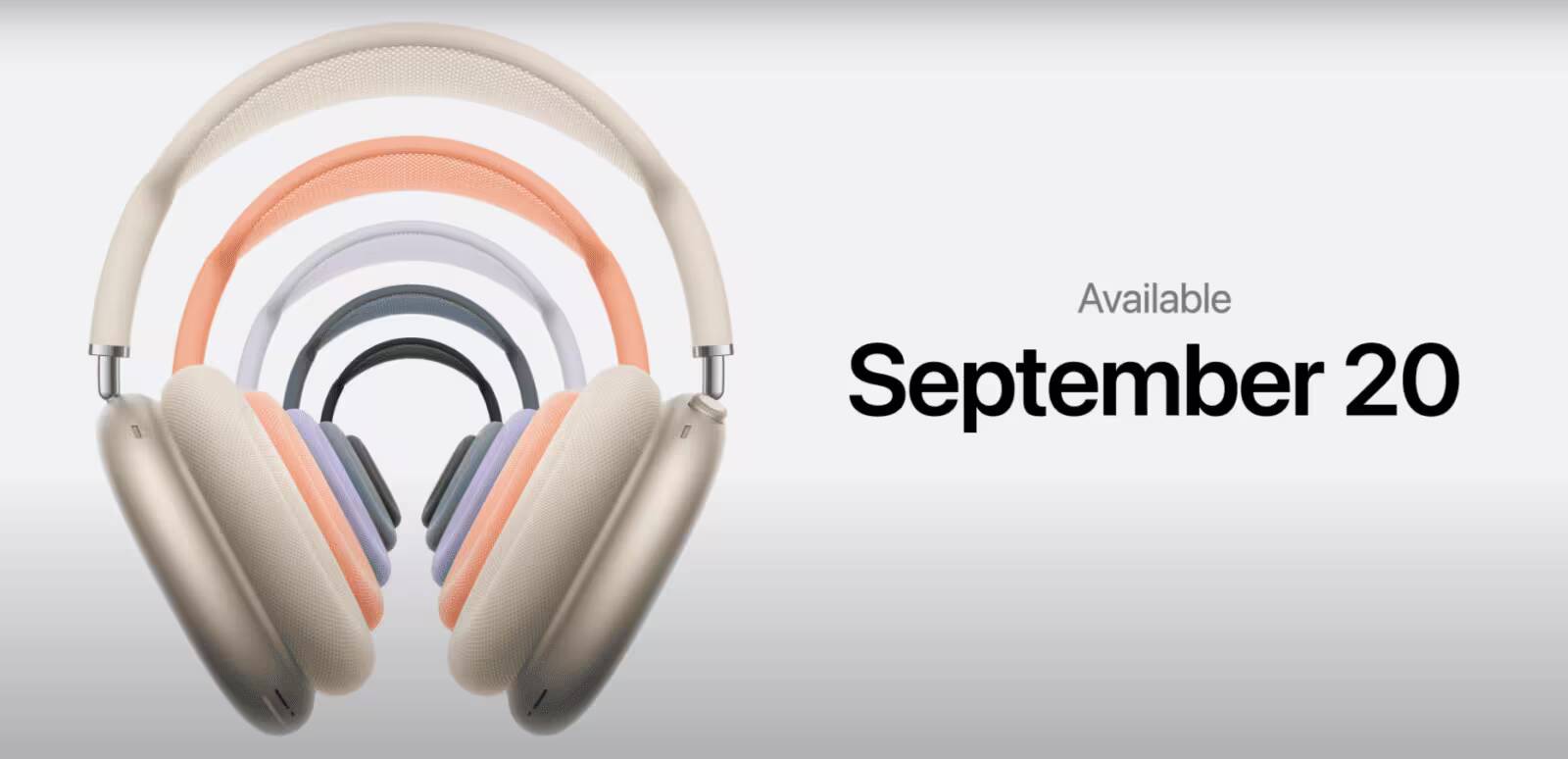 Комплект беспроводных наушников AirPods Max в различных цветах
