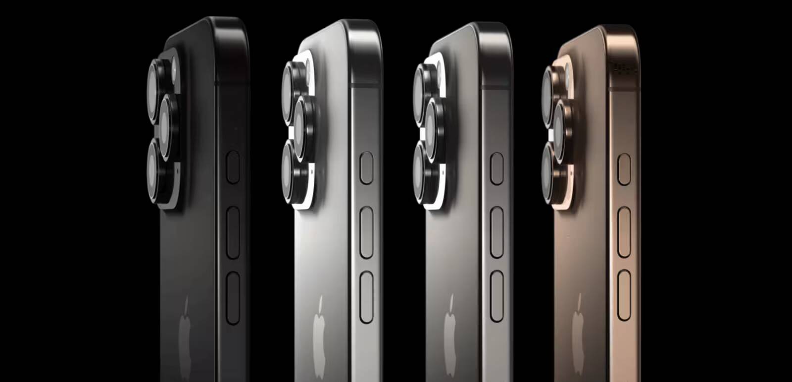 Apple представила iPhone 16 Pro и Pro Max 2 Пять новых моделей iPhone 16 Pro и Pro Max с тремя камерами вид сбоку